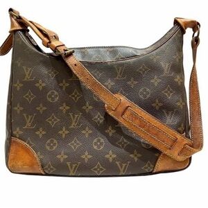 Louis Vuitton Monogram Boulogne Shoulder Bag - Brown/Gold Accents